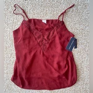 Red spaghetti strap tank top